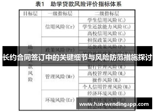 长约合同签订中的关键细节与风险防范措施探讨